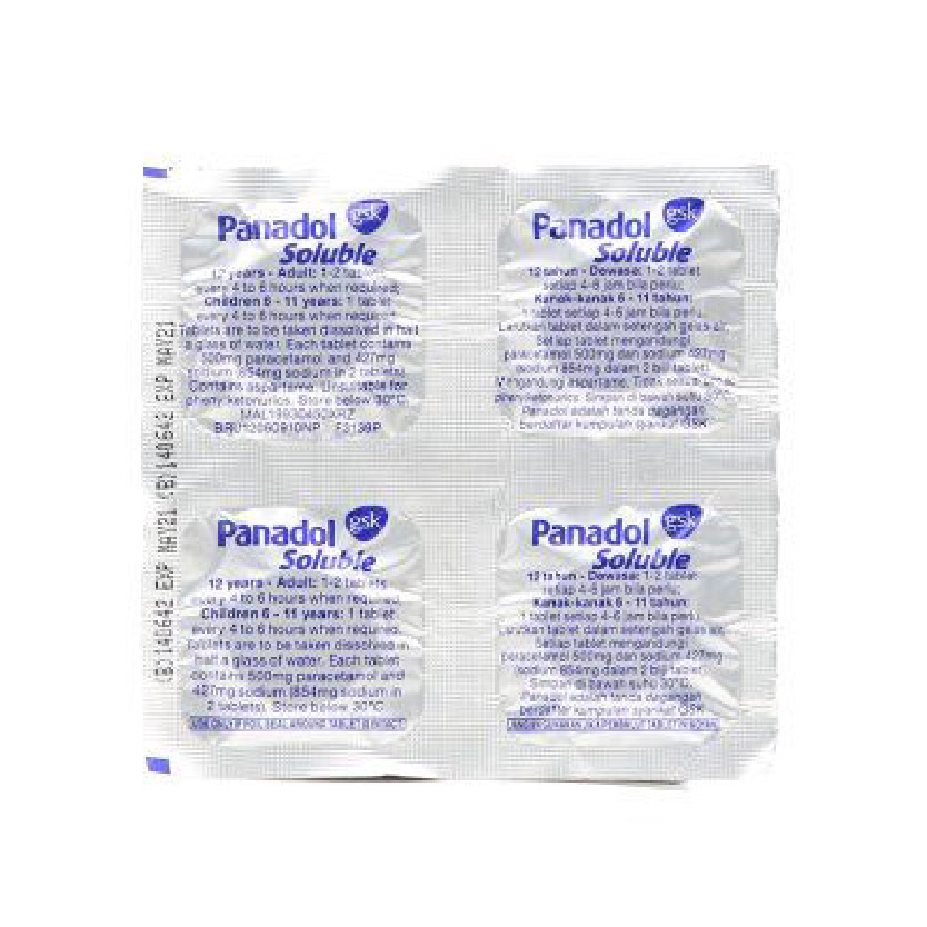Panadol Soluble - Lemon Flavour 4's