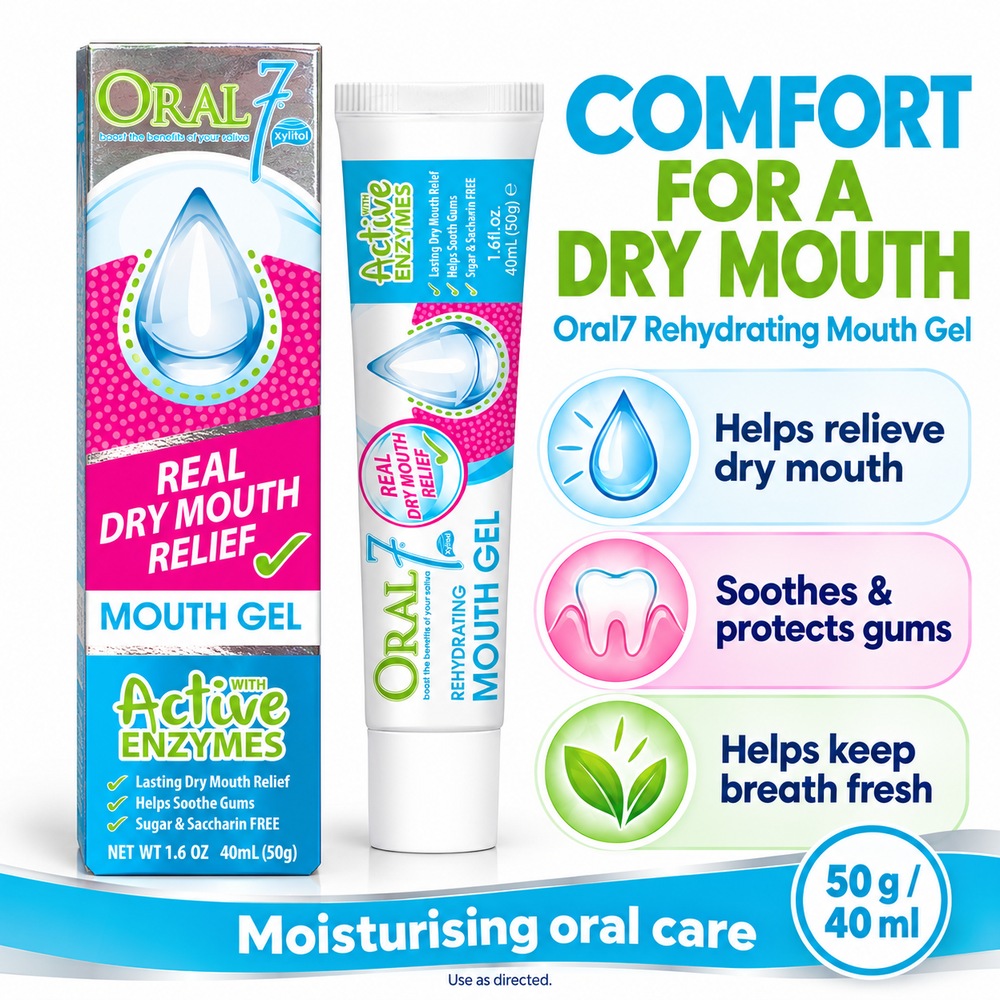 ORAL7 Rehydrating Mouth Gel 50g with Active Enzyme for Gel Mulut, Oralseven Mouth Gel