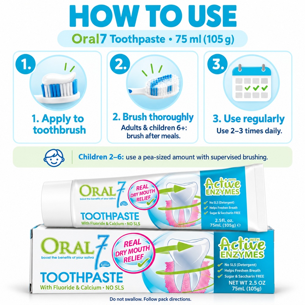 ORAL7  Moisturising Toothpaste 105g for Oralseven Toothpaste, Ubat Gigi Oralseven