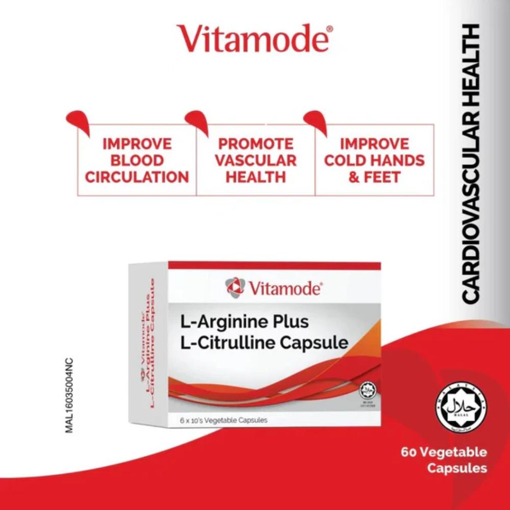 Vitamode L-Arginine Plus L-Citrulline Cap 60's