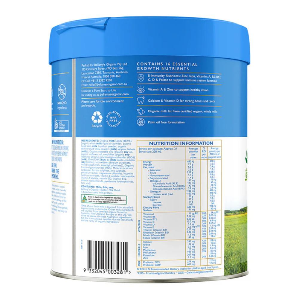 Bellamy's Step 3 Toddler Milk 800g