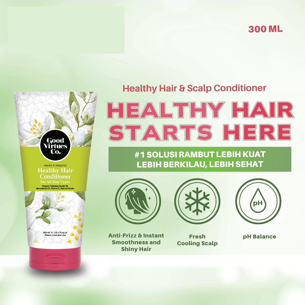 Good Virtues Co Healthy Hair And Scalp Conditioner For All Hair Types 300ml