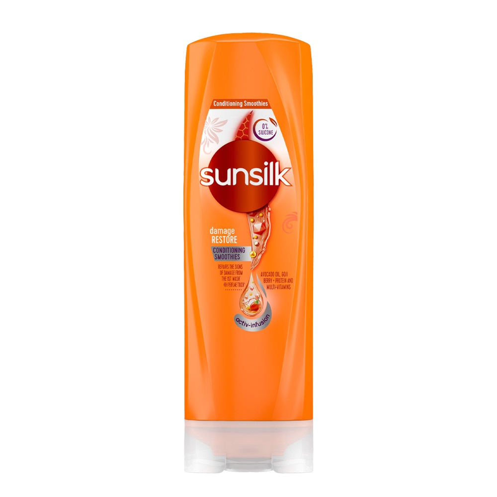 SUNSILK Conditioner Damage Restore 320ml, Perapi Rambut Lemah dan Kering, 修复受损发丝