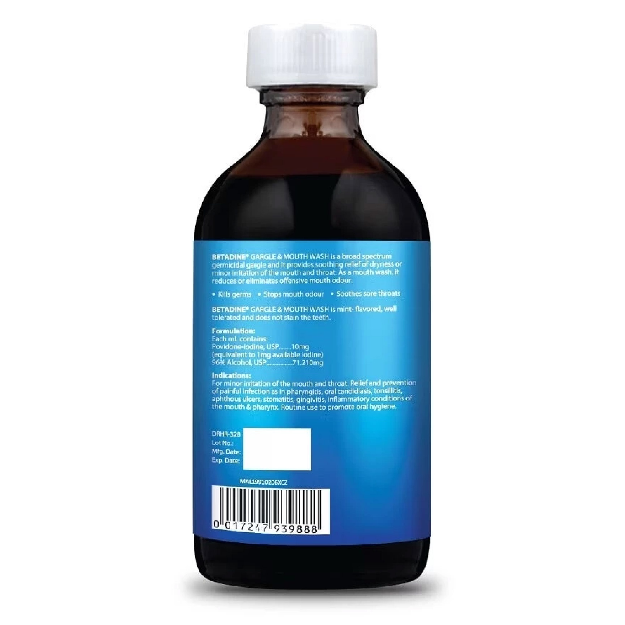BETADINE Gargle & Mouthwash 240ml for Oral, Oral Hygiene