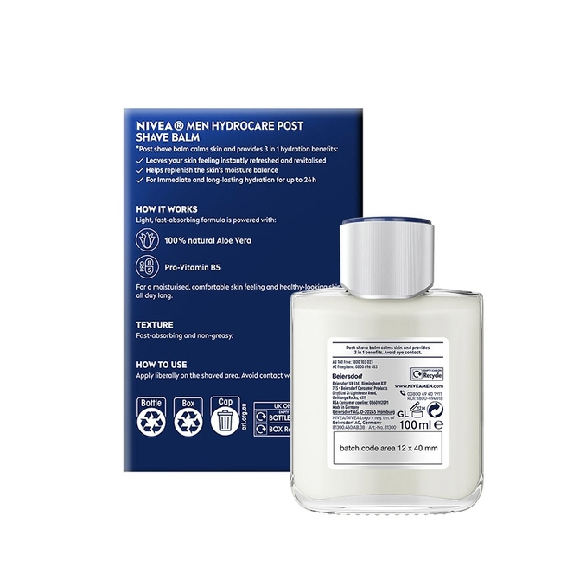 Nivea Men Protect & Care Replenishing Post Shave Balm 100ml (81300)