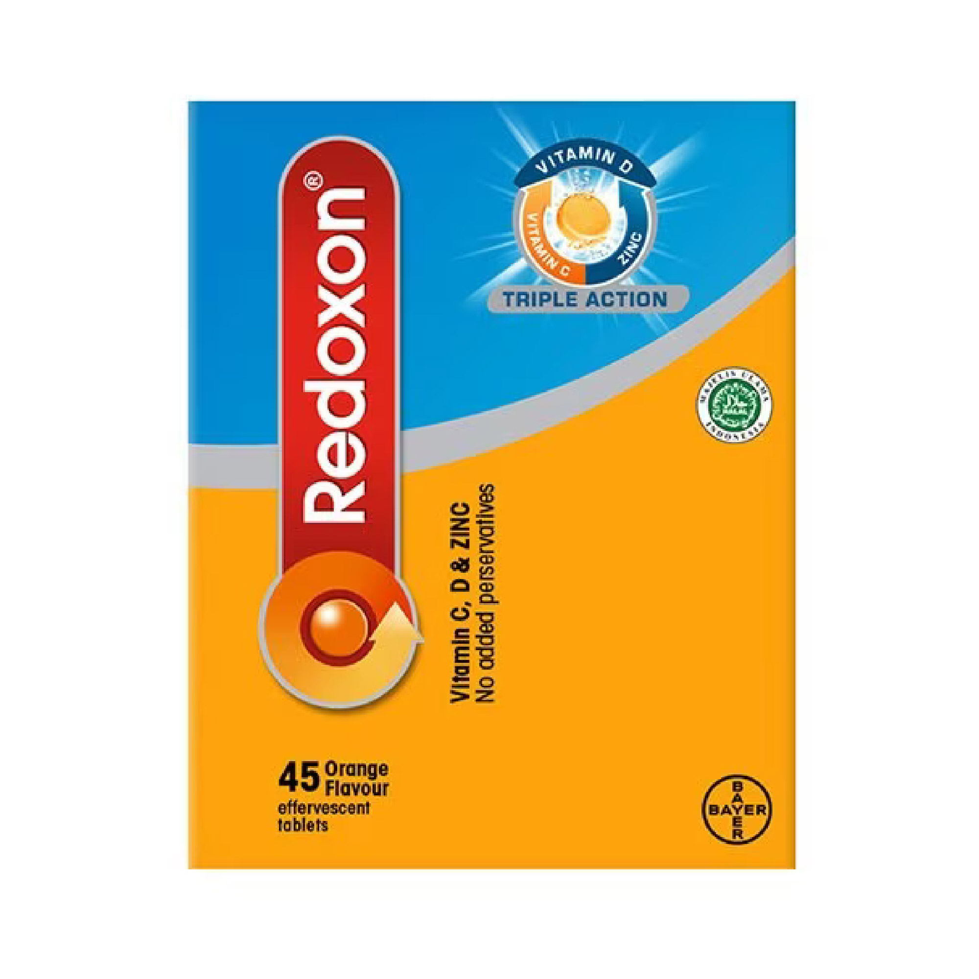 REDOXON Triple Action Effervescent Orange Tablet 45's
