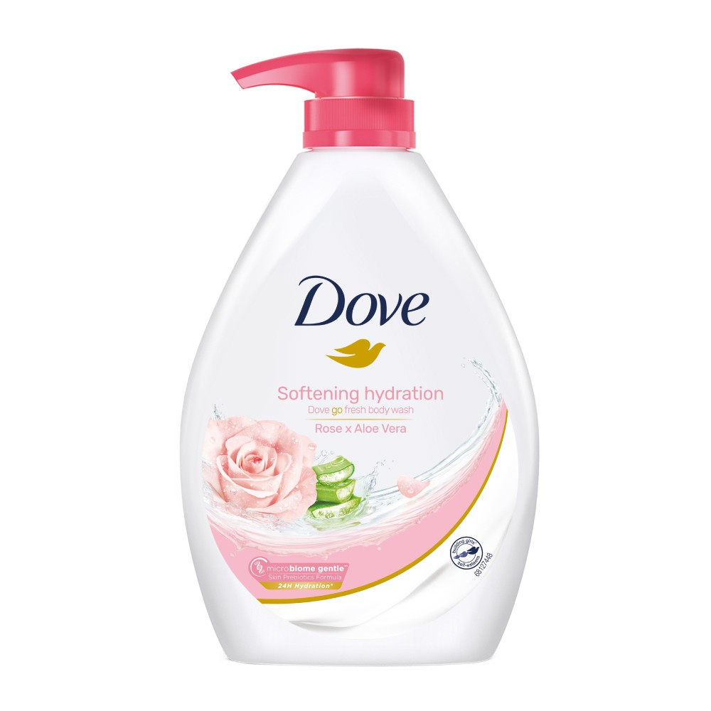 DOVE Bodywash 1L - Softening Hydration Rose & Aloe Vera