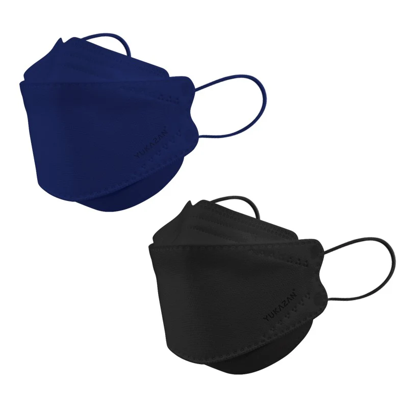 YUKAZAN KF94 Protective Face Mask 10's - Cool Black & Navy Blue