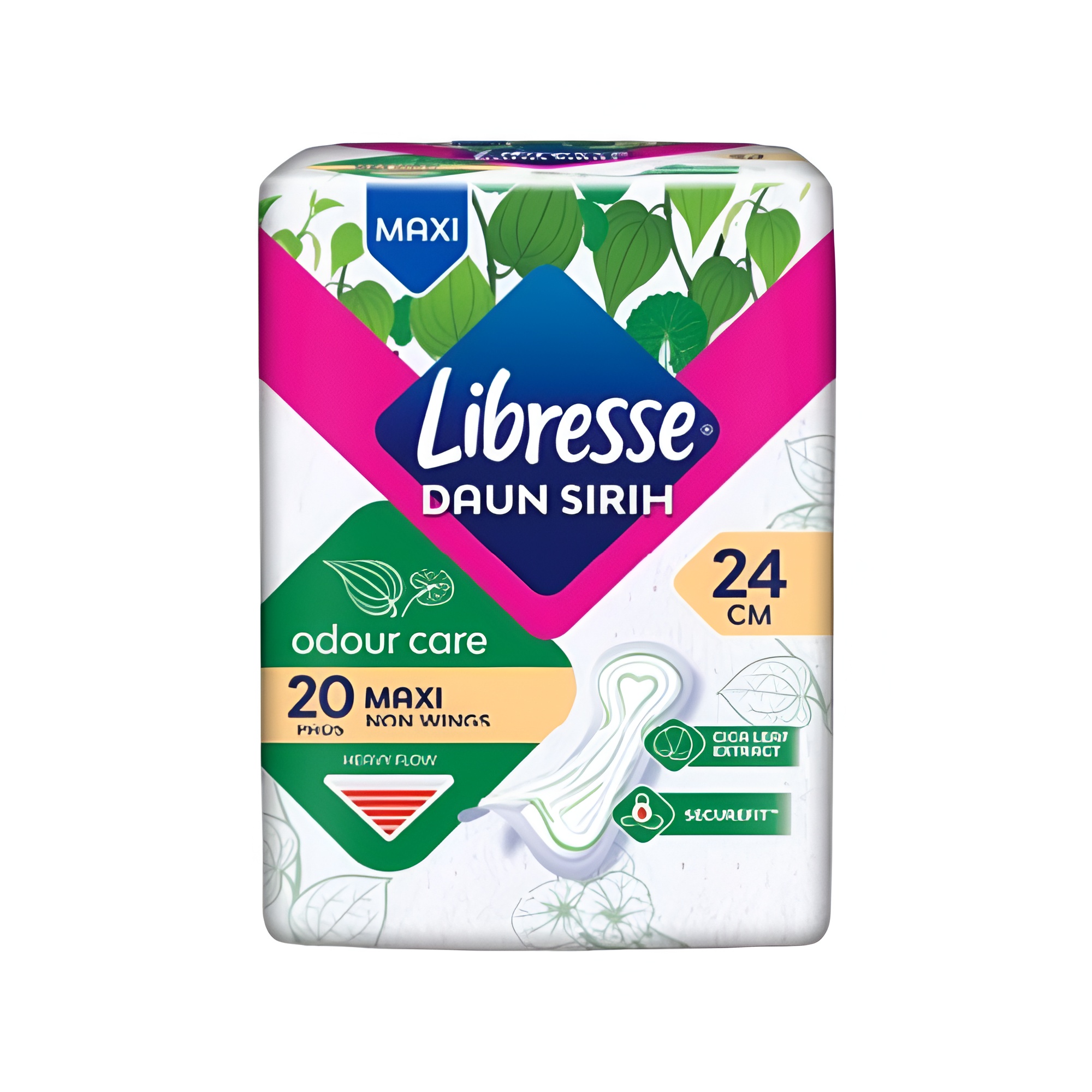 LIBRESSE  Odourcare Maxi Non Wings 24cm 20's, Sanitary Pad, Tuala Wanita