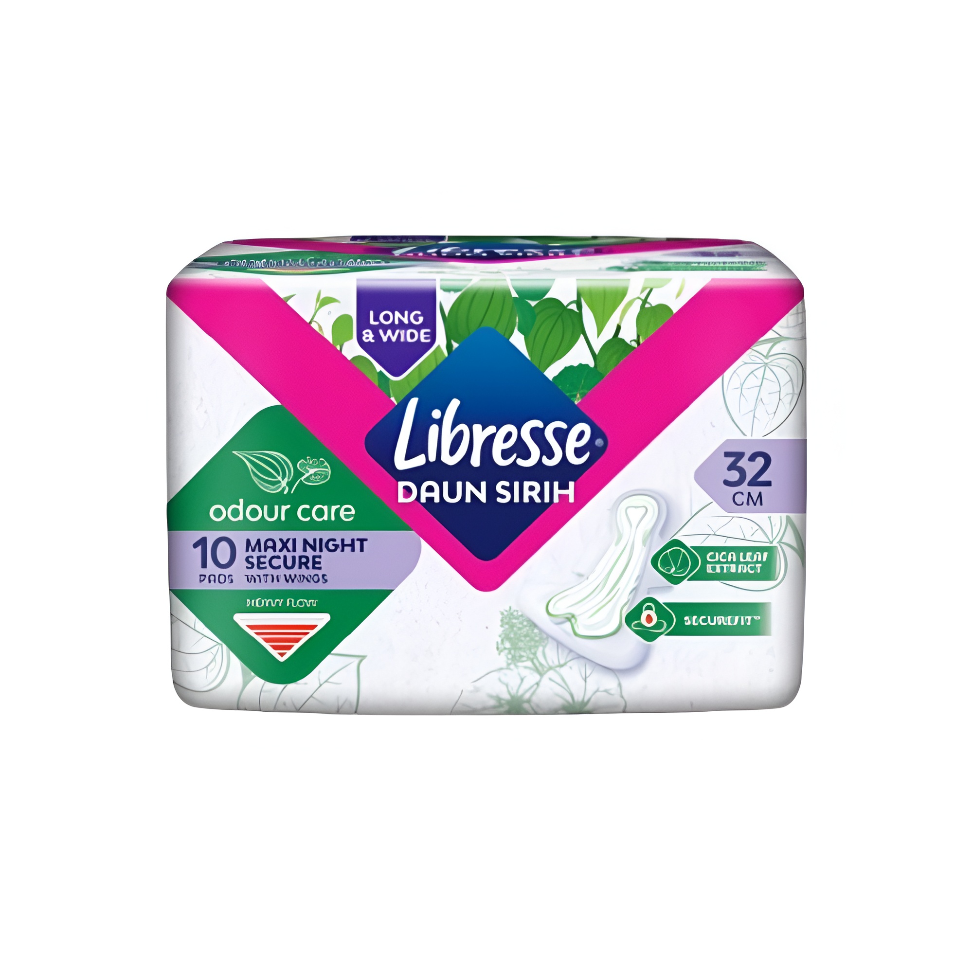 LIBRESSE Odourcare Wider Back Night Wing 32cm 10's, Sanitary Pad, Tuala Wanita