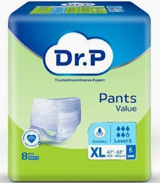 DR.P Value Level 6 Pants M/L/XL (1 Carton) Adult Diapers Pants Murah, Lampin Dewasa