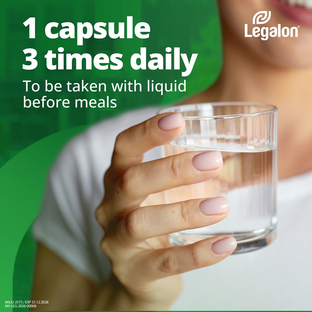 Legalon 140mg Capsules, Pack of 100, Gentle Support for Your Liver, Made with Milk Thistle Extract