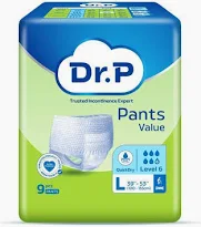 DR.P Value Level 6 Pants M/L/XL (1 Carton) Adult Diapers Pants Murah, Lampin Dewasa