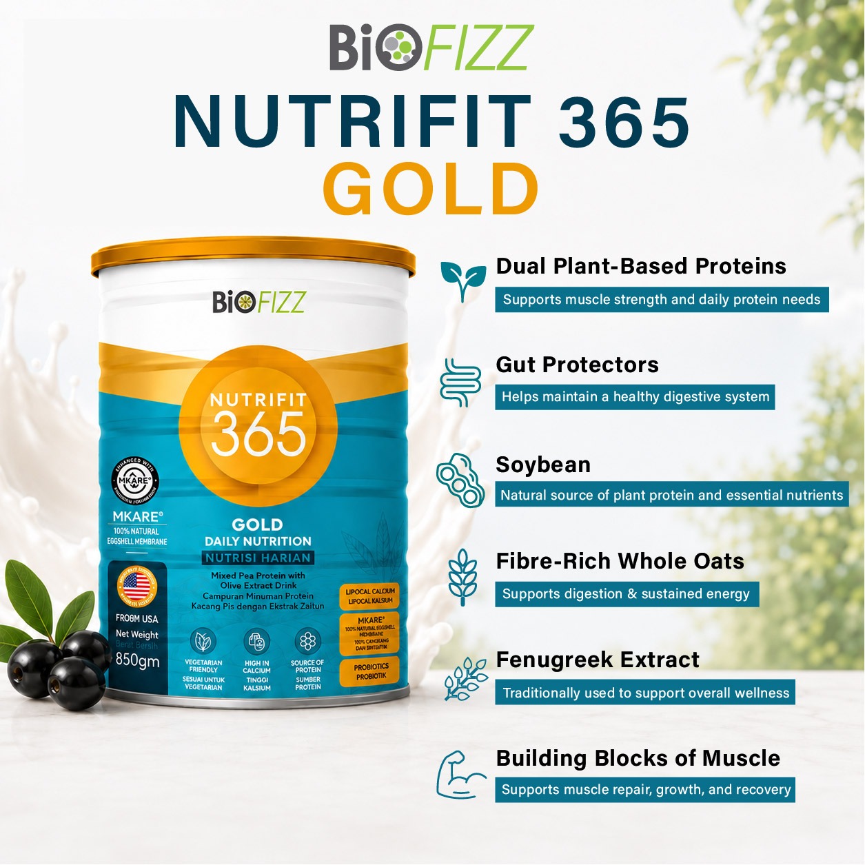 BIOFIZZ Nutrifit 365 Gold 800g