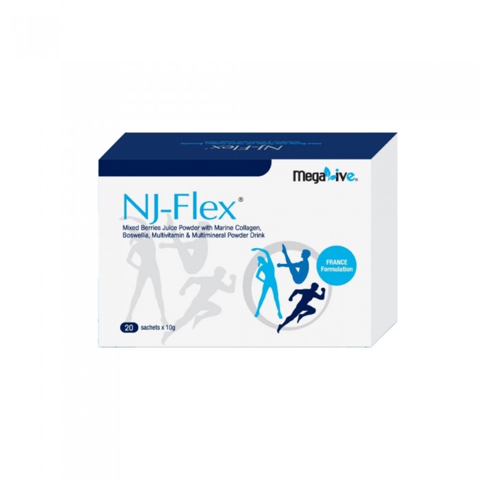 MEGALIVE Nj-Flex 10g 20's Supplement Sendi Dengan Glucosamine, Hyaluronic Acid, Joint Pain Supplements
