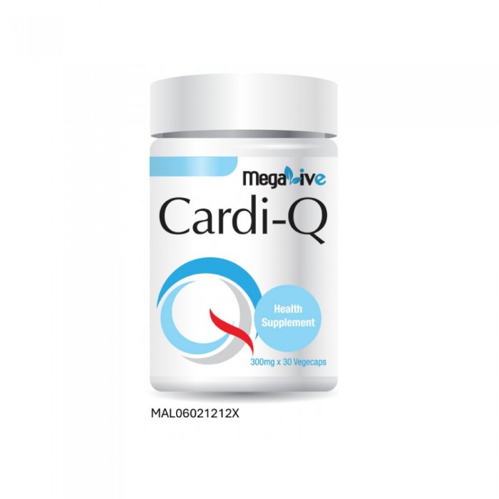MEGALIVE Cardi-Q 30's X 2 with Coq10, Coenzyme q10, Coq10 Supplement, Q10 Supplement