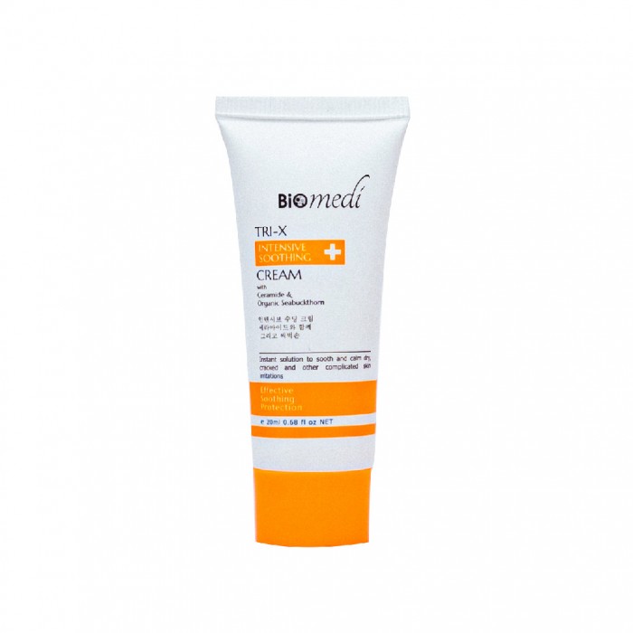 BIOMEDI Organic Seabuckthorn Tri-X Intensive Cream 20ml With Vitamin C & Menthol for Dry Skin,Eczema