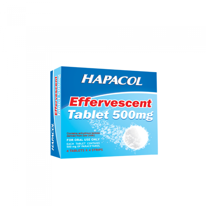 [Online Exclusive] HAPACOL Effervescent Paracetamol Tablet 500mg 4 x 4's