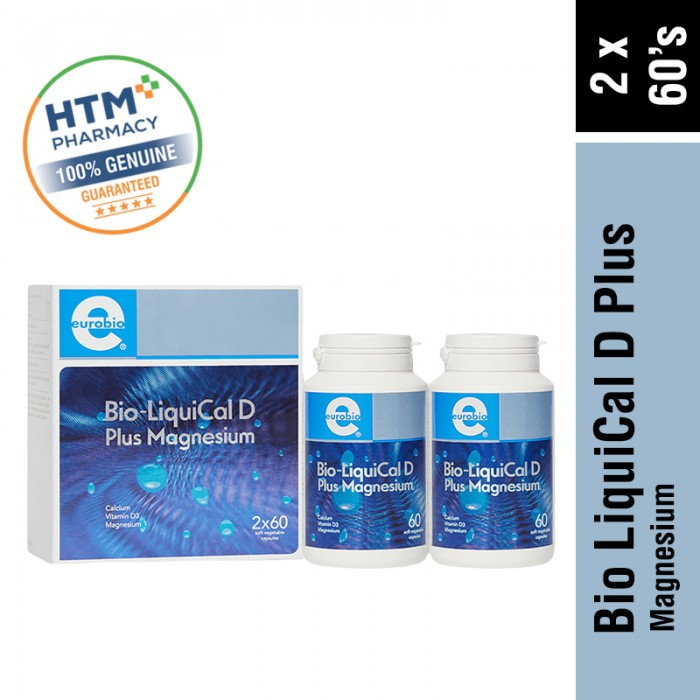 Eurobio Bio-LiquiCal D Plus Magnesium 60's x 2