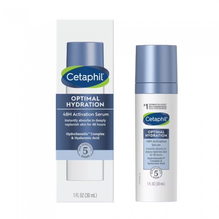 CETAPHIL Optimal Hydration 48h Activation Serum 30ml with Hyaluronic Acid, Sensitive Skin