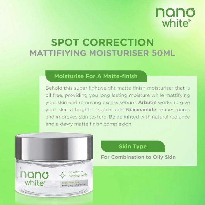 Nanowhite Spot Correcting Mattifying Moisturizer 50ml Dark spot moisturizer cream acne spot treatment 美白祛斑霜