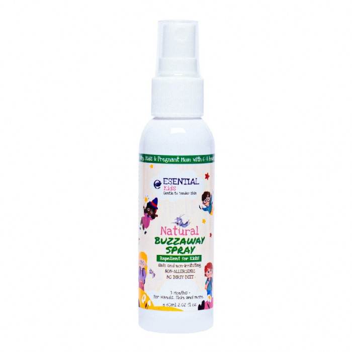 ESENTIAL Kids Natural Eucalyptus Buzzaway Mosquito Repellant Spray 60ml / Ubat nyamuk kanak kanak/ 天然防蚊噴霧