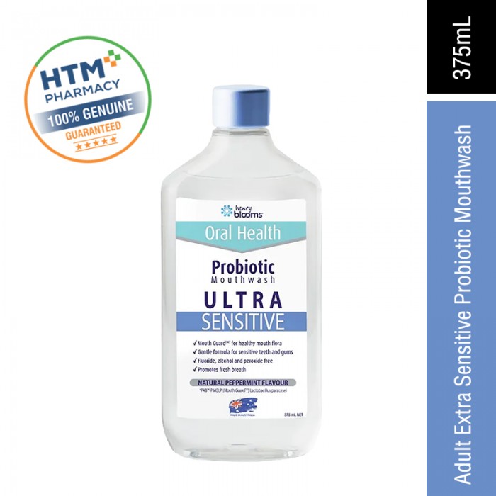 HENRY BLOOMS ADULT ULTRA SENSITIVE PROBIOTIC MOUTHWASH 375ML