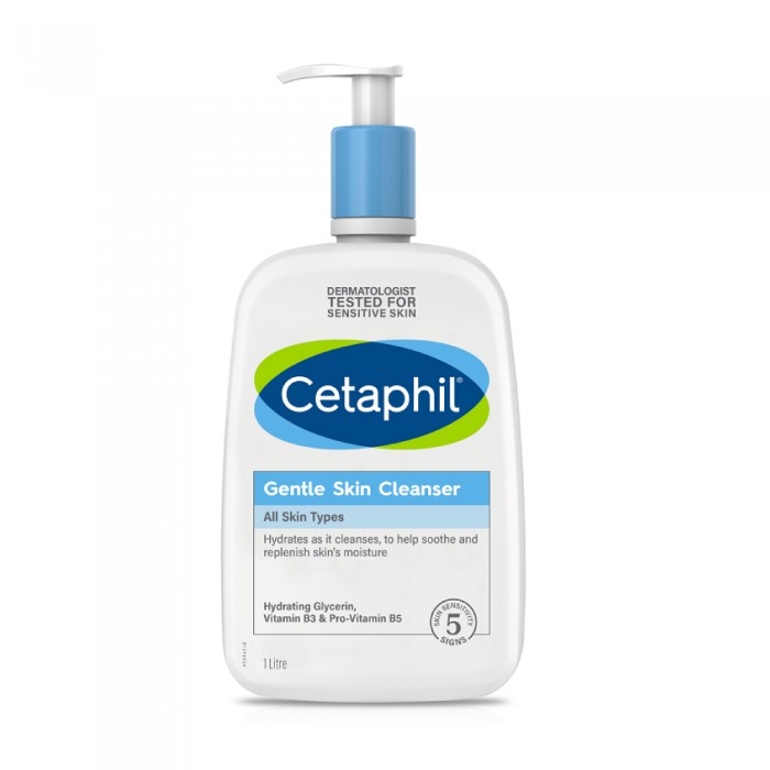 CETAPHIL Gentle Skin Cleanser 1L for Face Wash and Body Wash, Sabun Mandi, Sabun Badan