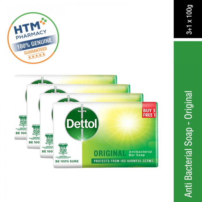 DETTOL SOAP 3+1 X 100G - ORIGINAL