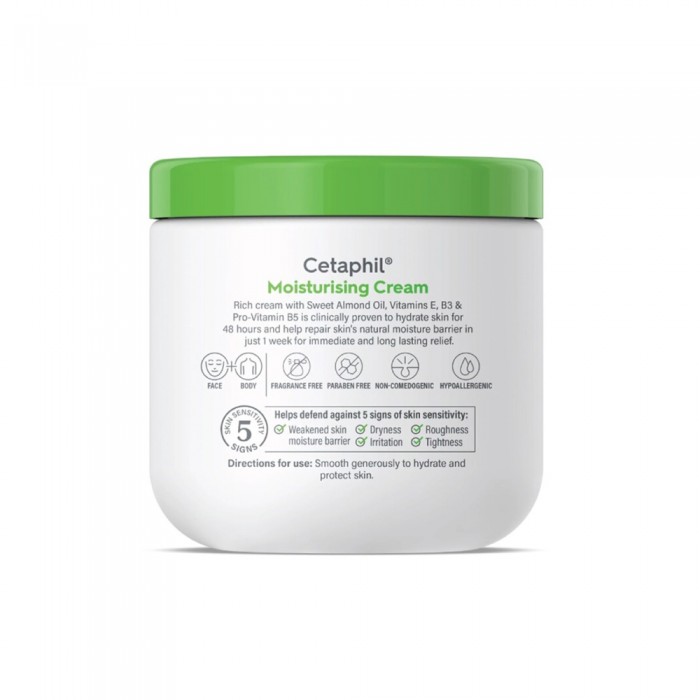 CETAPHIL Moisturizing Cream 453g for Sensitive Skin, Moisturizer, Moisturiser, Pelembab