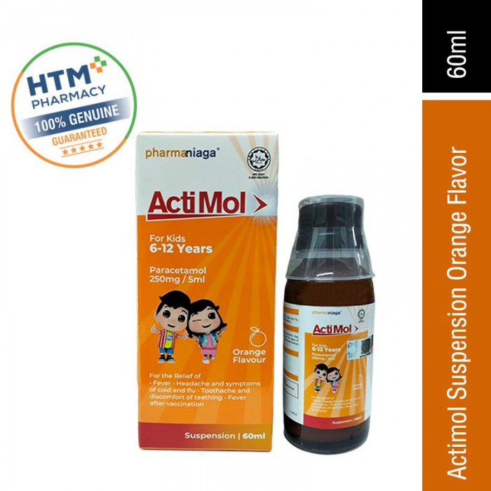 PHARMANIAGA ACTIMOL SUSPENSION 250MG/5ML 60ML