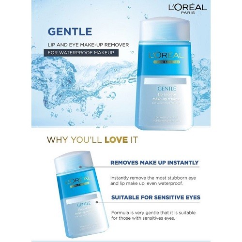 LOREAL GENTLE LIP & EYE MAKE-UP REMOVER 125ML