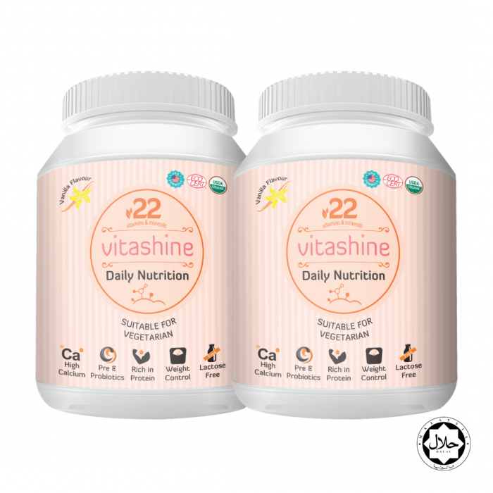 VITASHINE 22 DAILY NUTRITION 900G X 2 - VANILLA FLAVOUR