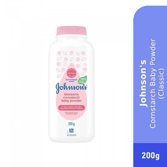 JOHNSONS CORNSTARCH BABY POWDER 200G - BLOSSOMS