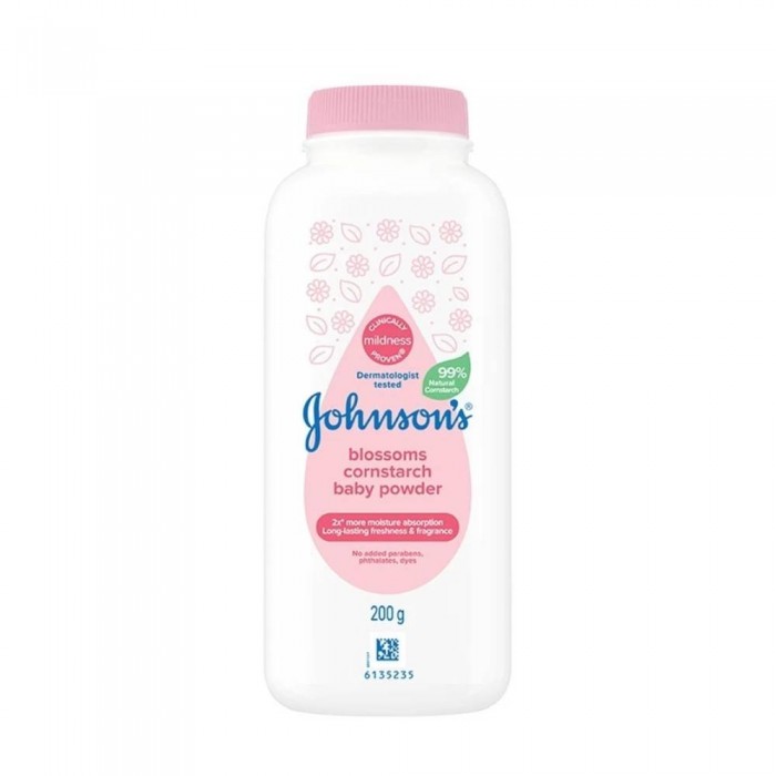 JOHNSONS CORNSTARCH BABY POWDER 200G - BLOSSOMS