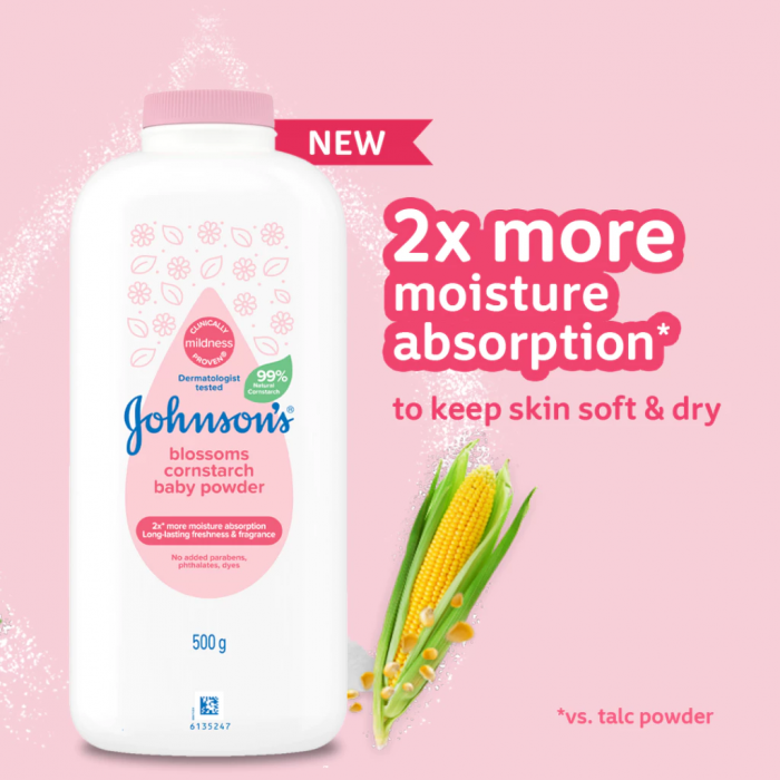 JOHNSONS CORNSTARCH BABY POWDER 200G - BLOSSOMS