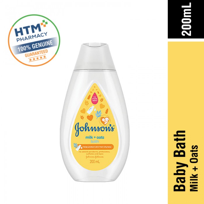 JOHNSONS BABY BATH & WASH 200ML - MILK + OATS