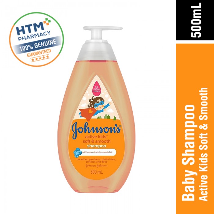 JOHNSONS BABY ACTIVE KIDS SOFT & SMOOTH SHAMPOO 500ML