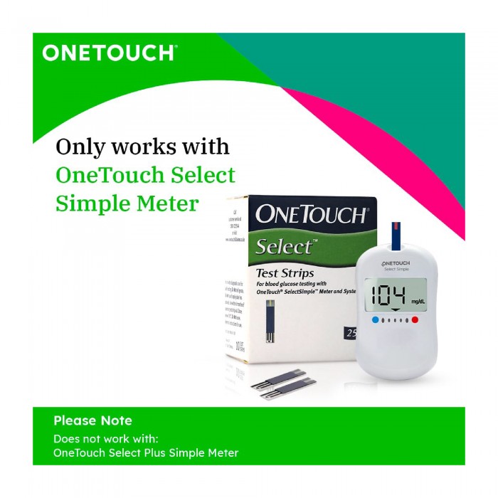 ONE TOUCH Select Test Strip 3 X 25's for Glucose Test Strip, Kencing Manis Test, One Touch Strip