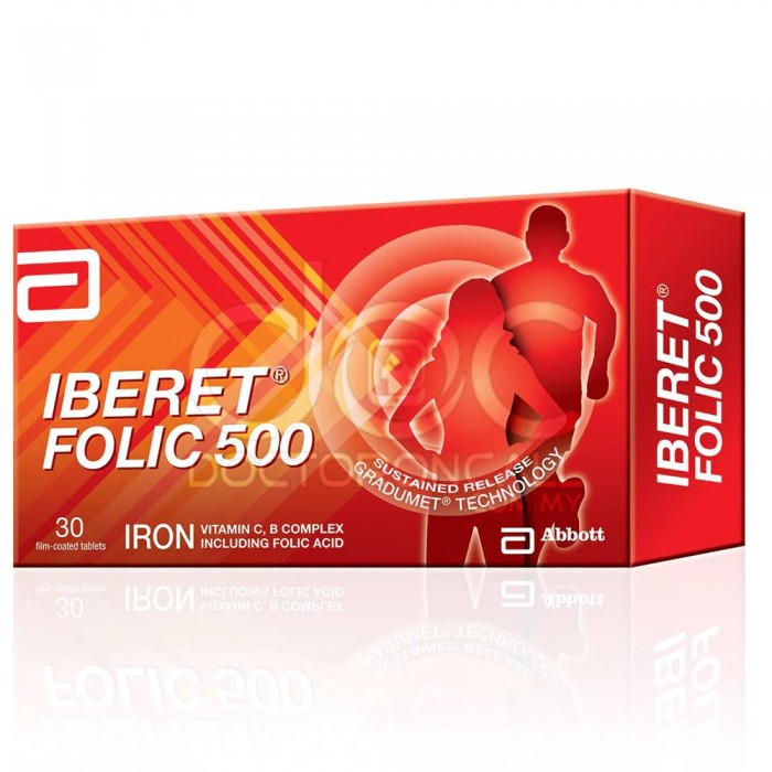 Abbott Iberet Folic 500 30's with Iron and Folic Acid (for Pregnant and Lactating Women)