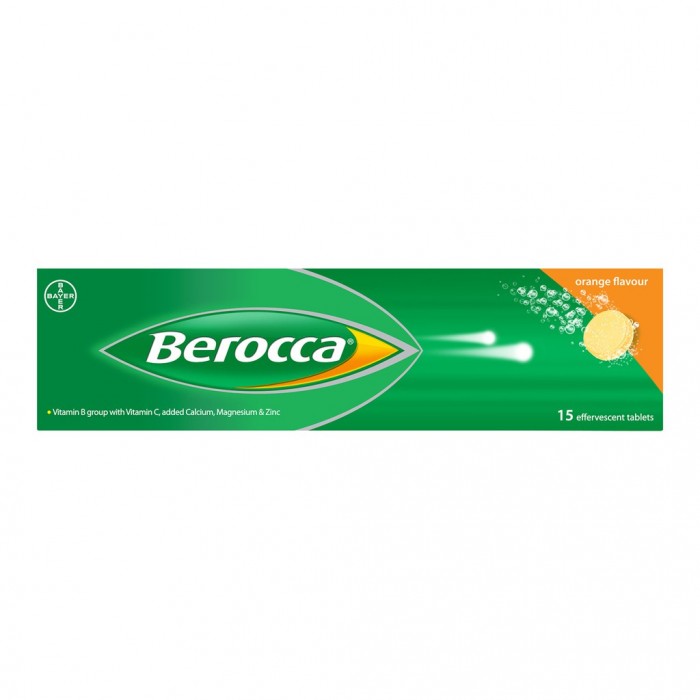 BEROCCA EFFERVESCENT TABLETS 15'S (ORANGE)