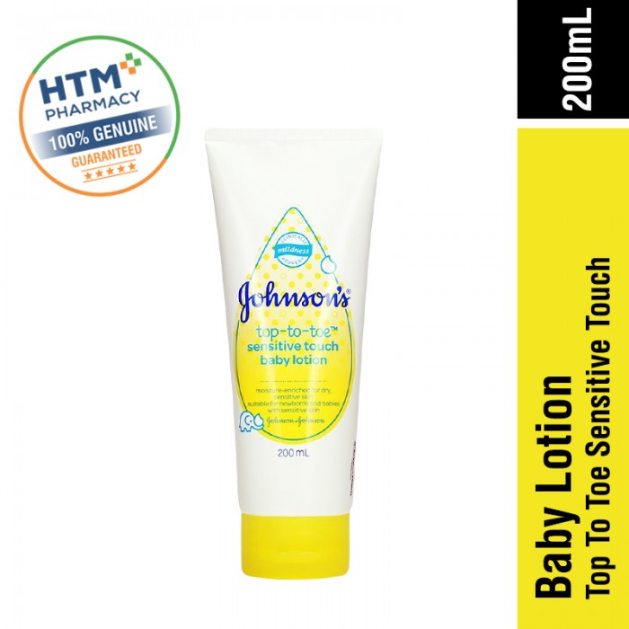 JOHNSONS TOP TO TOE SENSITIVE TOUCH BODY LOTION 200ML