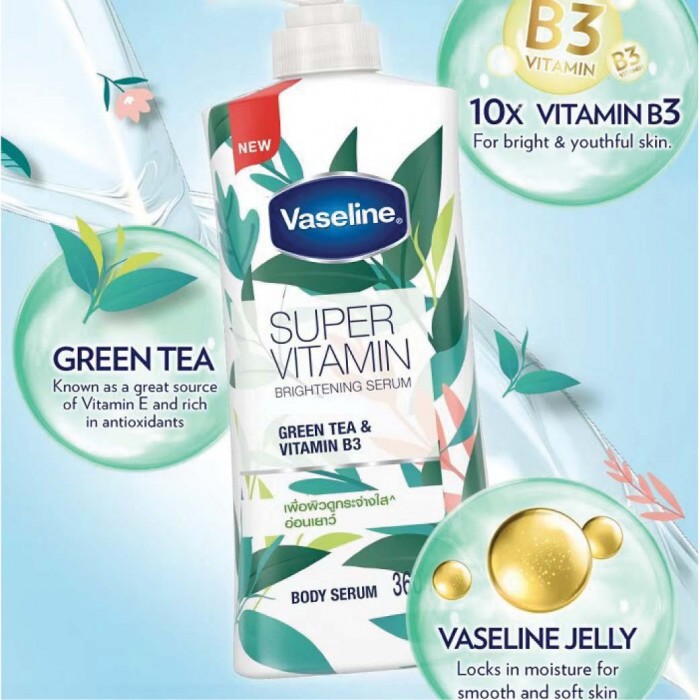 Vaseline Super Vitamin Brightening Serum 110ml - Greentea