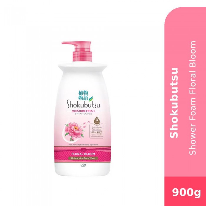 SHOKUBUTSU Shower Foam Flora Bloom 900g- Body Wash, Shower Foam , 沐浴露