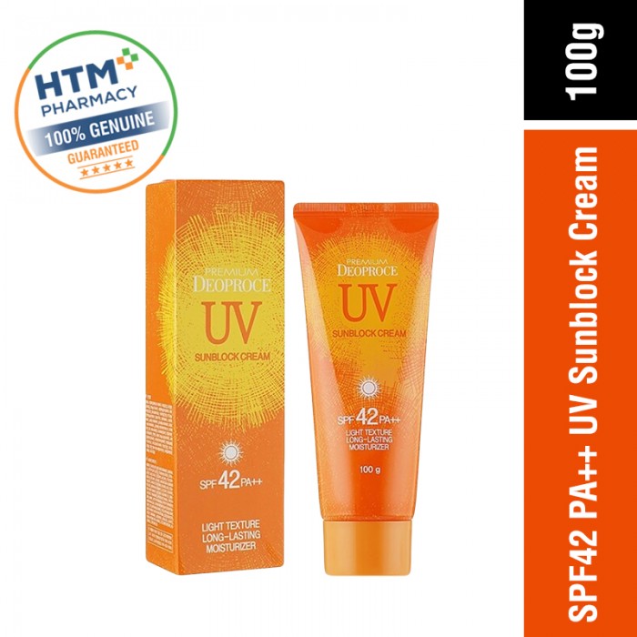 DEOPROCE UV SUNBLOCK CREAM SPF42+ + 100G+++