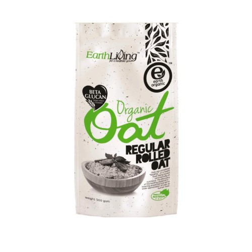 EARTH LIVING Organic Rolled Oat Organic for Diet (500g) [Oats Cereal/Oat Cereal/Oatmeal/Oat Cereal Drink/麥片]