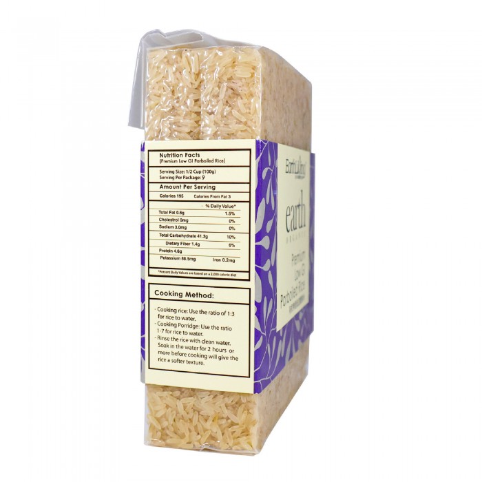 [HOE] EARTH LIVING PREMIUM LOW GI PARBOILED RICE 900G | HTM Pharmacy
