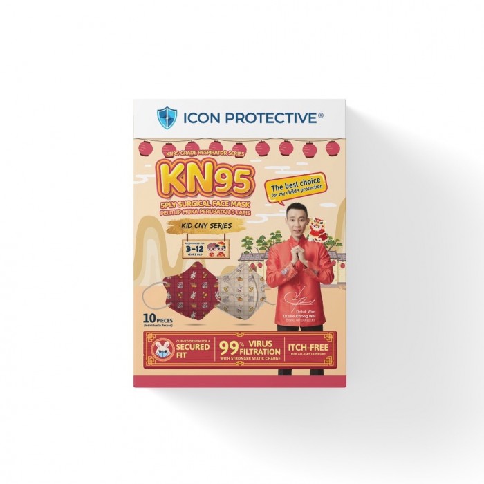 ICON PROTECTIVE KN95 5PLY SURGICAL FACE MASK 10'S - KIDS CNY SERIES