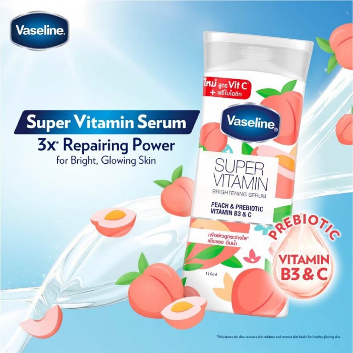 Vaseline Super Vitamin Brightening Serum 110ml - Peach