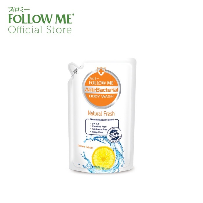 FOLLOW ME ANTIBACTERIAL BODY WASH REFILL PACK 900ML - NATURAL FRESH